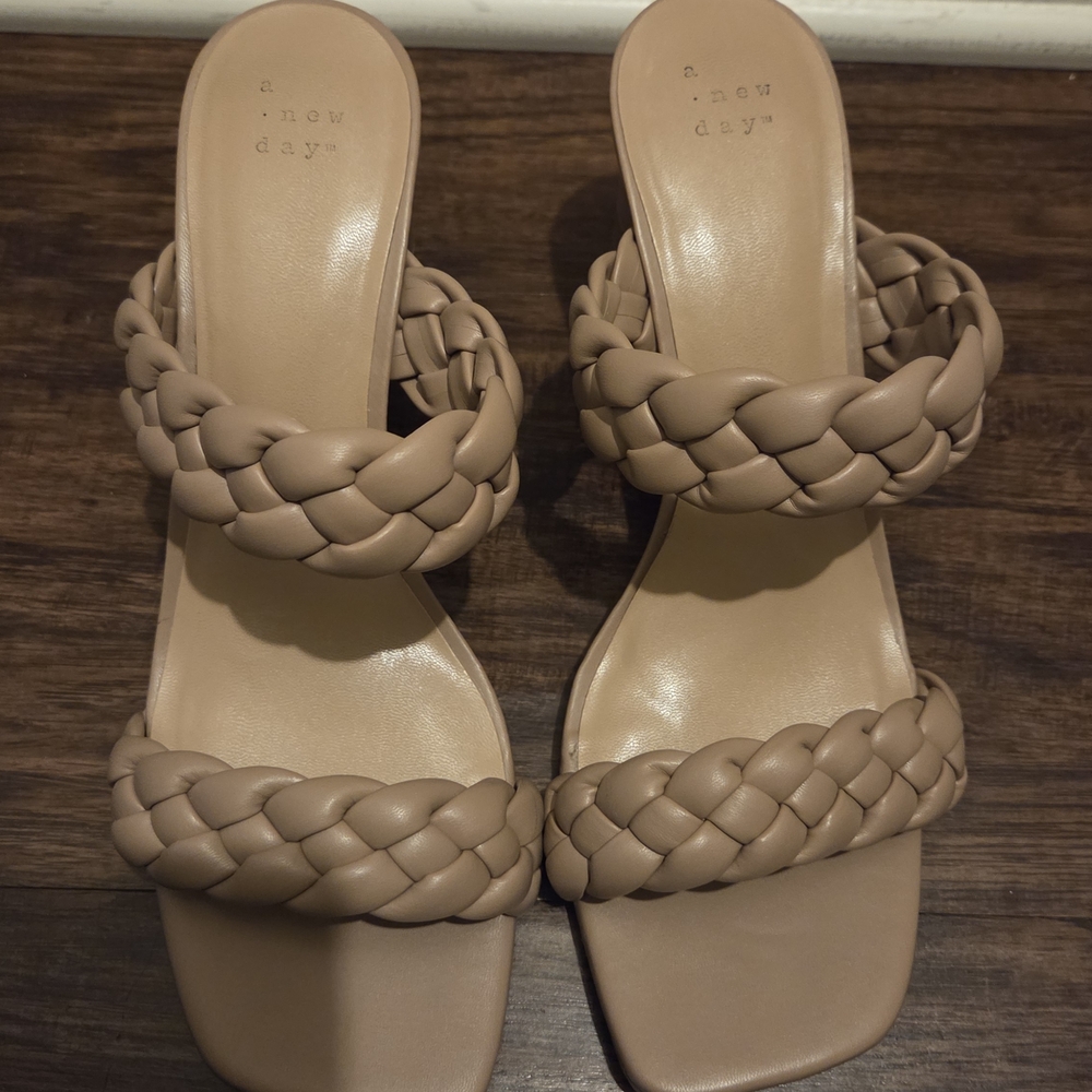 A New Day Women's Tan Braided Sandals